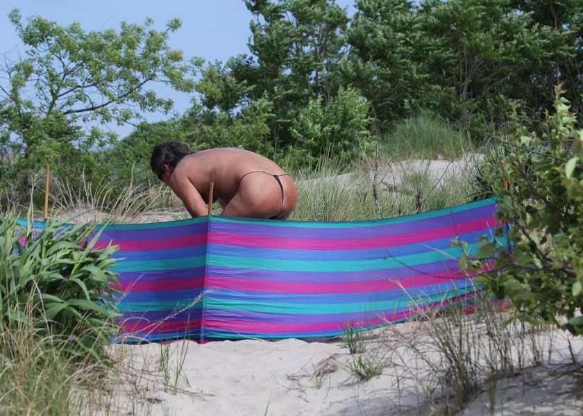 Full moon over Plumb Beach